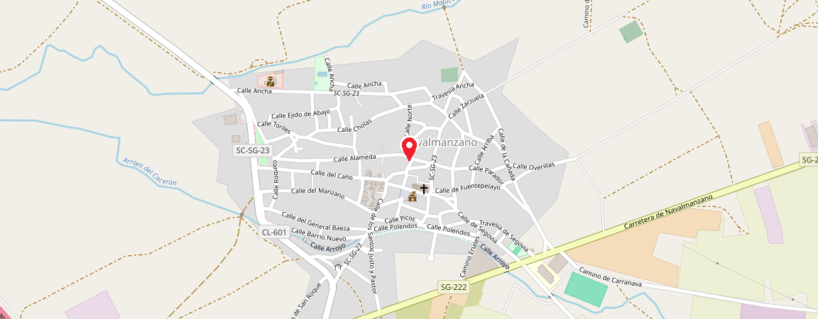 Mapa con la ubicación de Fontanería Polofi en Calle Alameda 11, Navalmanzano
